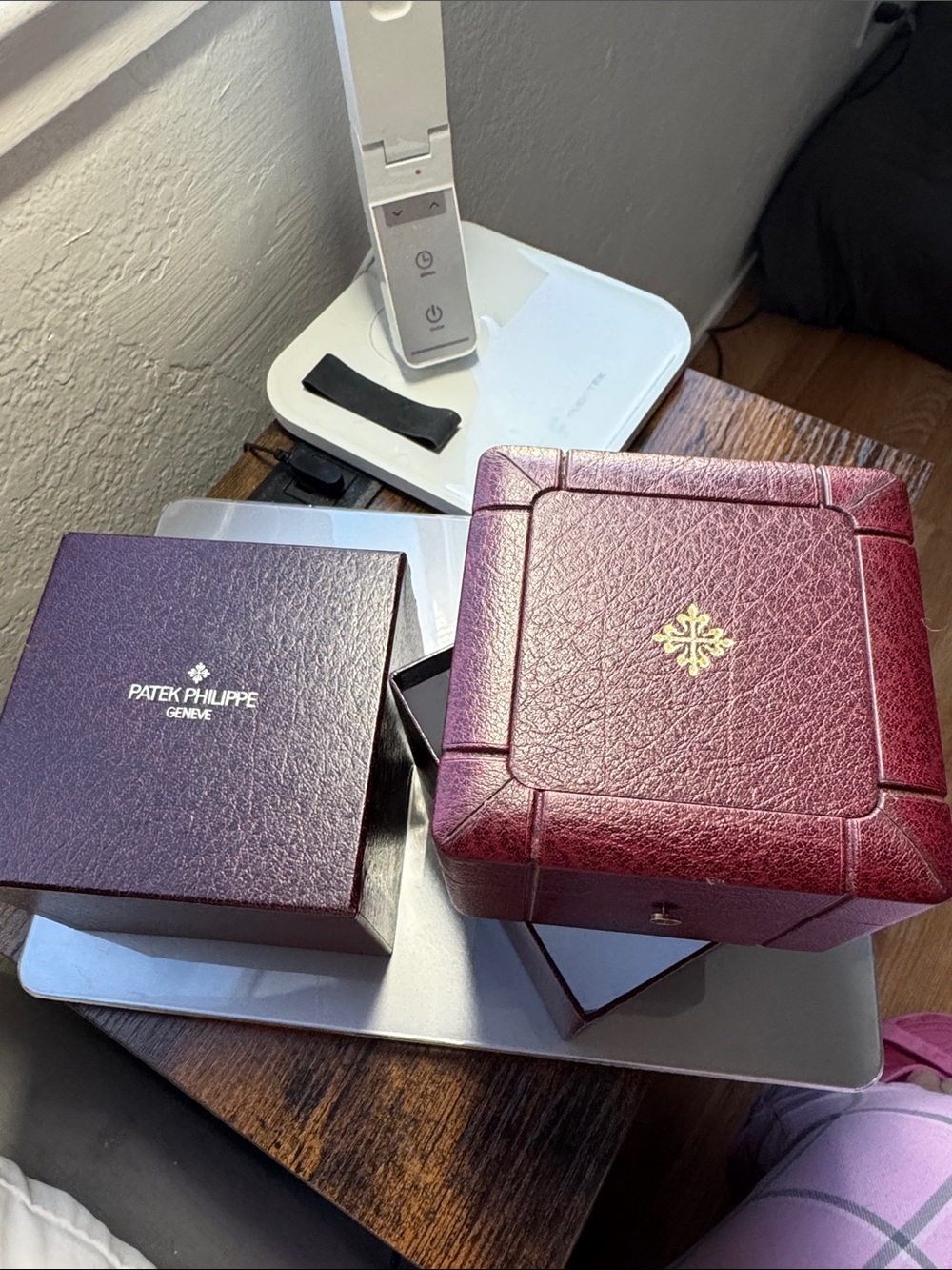 Patek Philippe Burgundy Leather watch Box Duo